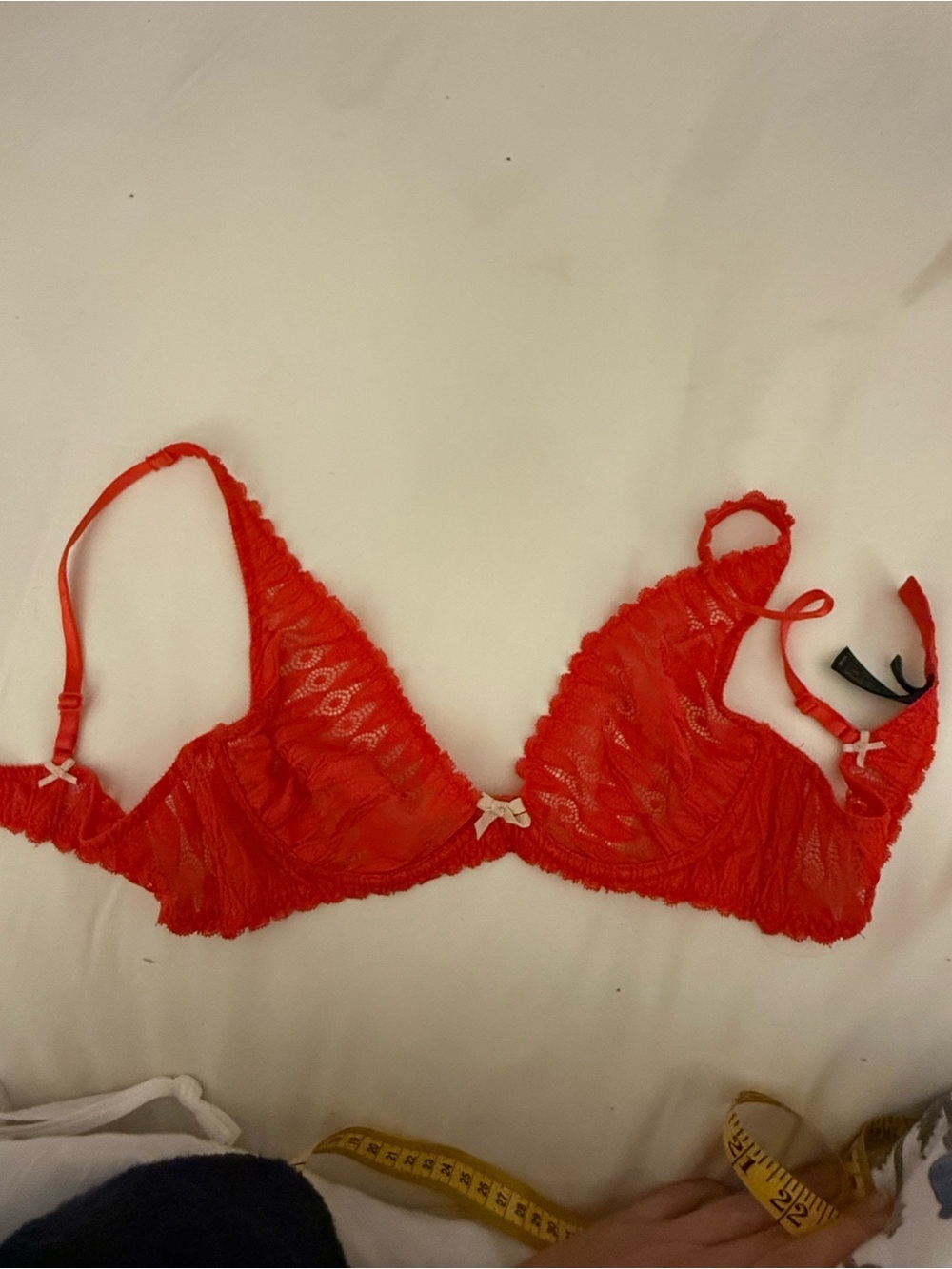 Heidi Klum Intimates red lace bra